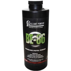 Alliant BE-86 Smokeless Pistol Powder | Clean-Burning Handgun Propellant with Flash Suppressant – 1 lb Container
