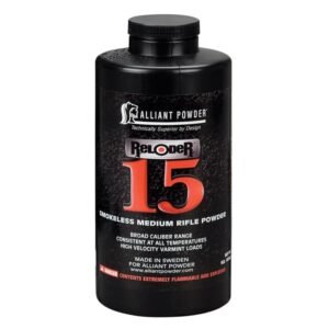 Alliant Reloder 15 Smokeless Rifle Powder | Legendary Medium-Burn Propellant for .308 Win & .223 Rem – 1 lb / 5 lb / 8 lb Containers