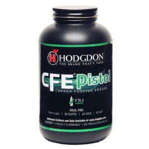 Hodgdon CFE Pistol Smokeless Gun Powder | Clean-Burning Handgun Propellant with Copper Fouling Eraser – 1 lb / 4 lb / 8 lb Containers