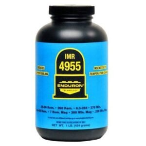 IMR 4955 Smokeless Powder with Enduron Technology | Copper-Removing Slow Magnum Rifle Propellant – 1 lb Container