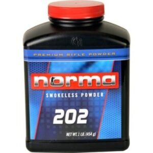 Norma 202 Smokeless Powder | Premium Medium-Burning Extruded Propellant for Rifle Reloading – 1 lb / 500g Containers
