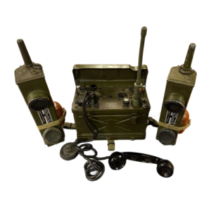Original WWII U.S. Army Signal Corps BC-1000-A Backpack Radio Transceiver | 1944 Dated SCR-300 Field Communications Set with Matching Handie-Talkie Pair