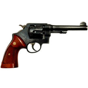 Original 1937 Brazilian Contract Smith & Wesson Model 1917 .45 ACP Revolver | Vintage N-Frame Military Service Handgun with Strebe Gun Works Leather Holster
