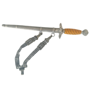 Original WWII German Heer Army Officer Dagger | E. & F. Hörster Solingen Maker-Marked Blade with Scabbard and Hanging Straps