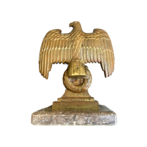 Original WWII German Third Reich Bronze Eagle | Liberation Artifact Recovered from Dachau Concentration Camp in 1945