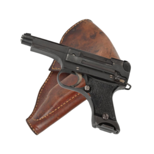 Original WWII Imperial Japanese Type 94 Semi-Automatic Pistol | 8mm Nambu Service Sidearm with Two Magazines and Leather Holster Rig