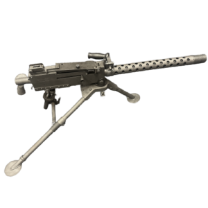 Original WWII US Browning 1919A4 Semi-Automatic Machine Gun | GSW Side Plate with Izzy .308 Kit, Bipod, T&E, and Pintle Mount