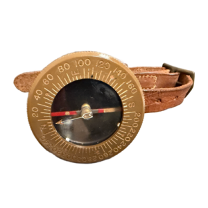 Original WWII US Army Paratrooper Wrist/Arm Bakelite Liquid-Filled Compass | Superior Magneto Co. Airborne Navigation Instrument