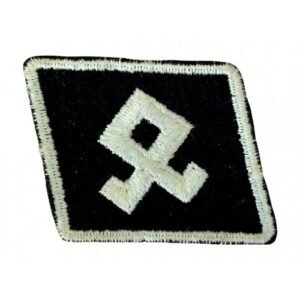 Original WWII German 7th SS Volunteer Mountain Division "Prinz Eugen" Collar Tab | Embroidered Runes & Odal Rune Insignia