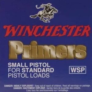 Winchester Small Pistol Primers #1-1/2 (WSP) | Reliable Non-Corrosive Ignition for Standard Handgun Calibers – Box of 1,000